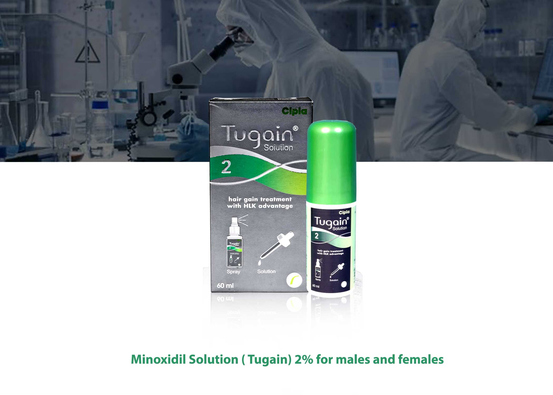 Minoxidil Solution Tugain 2 for males and females